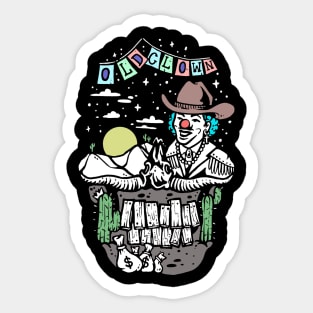 ald town clown Sticker